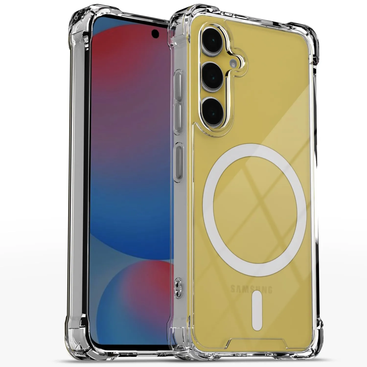 Pikkme Back Cover for Samsung Galaxy S24 FE 5G Mag-Safe Shockproof PC + TPU